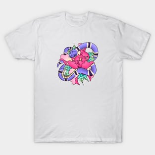 Snake with Peony T-Shirt